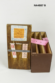 Wooden Ticket Dispenser, the top is manufactured with handmade painted base.