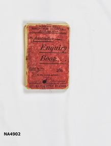 Red covered book 'The Australian Enquiry Book''