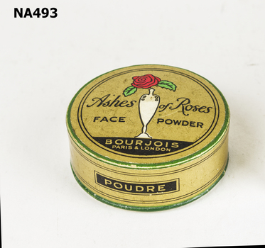 Round box face powder.
