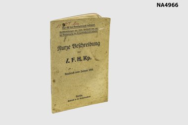 A small book of 7 pages in German Kruze Beschreibungder.