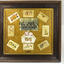 Large wooden picture with eight souvenir postcards fron France 1919.  