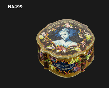 Round box used for face powder