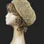 Spotted fine mesh cap with elasticised edge