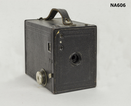 No.2 Brownie Box Camera Model F with black strap. 