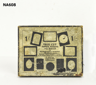 Cardboard box containingphotography black cutouts