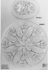 Small ceiling rose plaster mould from the Station Master's House, Mitcham Railway Station