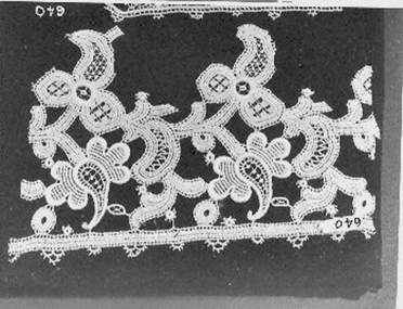 Cream Guipere lace piece used for demonstration purposes