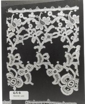 Cream lace piece used for demonstration purposes