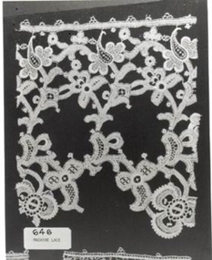 Cream lace piece used for demonstration purposes