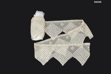Long piece of cotton crochet lace