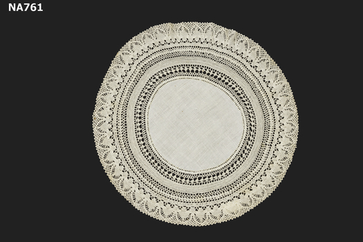circular crocheted lace doiley