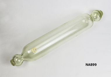 Glass rolling pin with ornamental handles