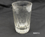 Clear glass tumbler with leaf pattern etched and 'Centennial Exhibition 1888 R & ER' engraved