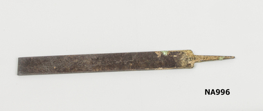 Metal file with pointed end