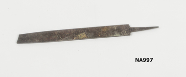 Metal file with pointed end