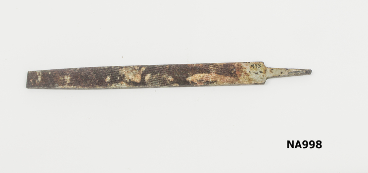 Metal file with pointed end