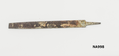 Metal file with pointed end