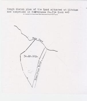 A sketch of the location of the Schwerkolt cottage