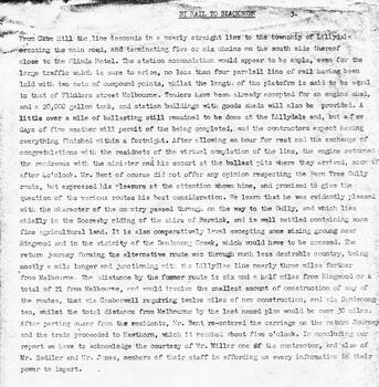 'By Rail to Blackburn'  - a document describing the rail journey - Page 3.