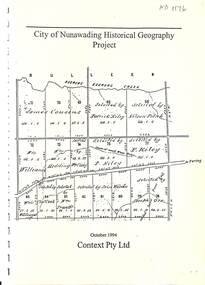 Nunawading Historical Geography Project, 1994