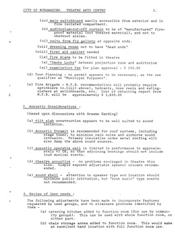 Nunawading Theatre Arts Centre Progress Report, 1984 