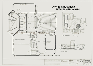 Site plan for Nunawading Theatre Arts Centre 1983
