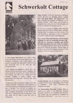 Schwerkolt Cottage, Blackburn Lake Sanctuary