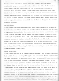 Furniture - Report, Brief History  of Establishment of Schools