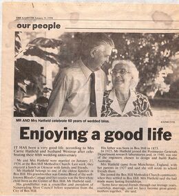 Westrop and Carrie Hatfield celebrate their 60 th wedding anniversary. 