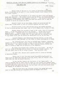 Kate Crombie's memories - first page