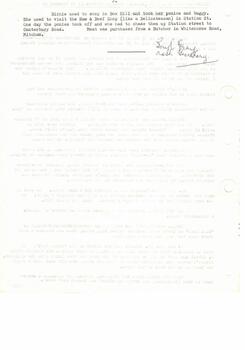 Kate Crombie's memories -2nd page.
