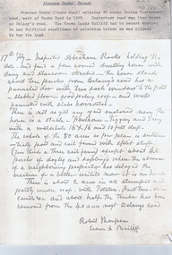 Report, Abraham Rooks holding, ca 1870