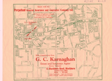 Map, Map of Mitcham, Nunawading and Blackburn, 1947