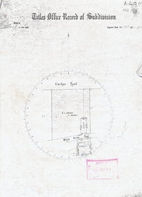 Map, Titles Office Record of Subdivision