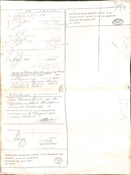 Various transfer details on no 16 Bouverie street, Calton.
