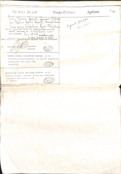 Certificate of Title in the name of Andrew Bruce Anderson, dated 12 June 1958.