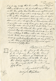 Document, August Schwerkolt, 4/02/1853