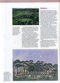 Illustrated booklet describing Aboriginal life from pre-contact times to the present day