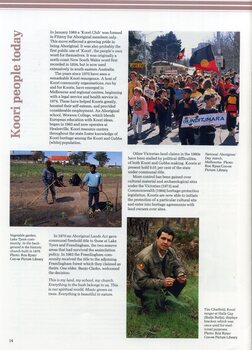 Illustrated booklet describing Aboriginal life from pre-contact times to the present day