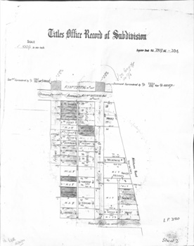 Subdivision of land owned by Robert Becket