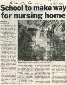 The demolition of the historic Box Hill Primary School 