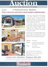 Document, Auction - 27 McDowall Street, Mitcham, 1/03/1998 12:00:00 AM