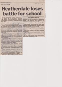 Heatherdale Loses Battle for School