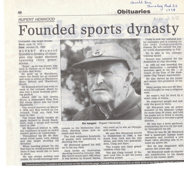 Obituary of Rupert Henwood 
