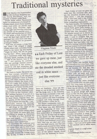Article, Traditional Mysteries, 11/04/1998 12:00:00 AM
