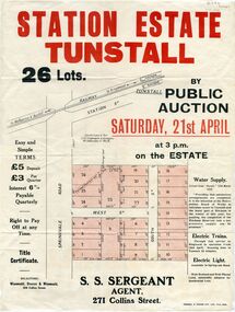 Pamphlet - Document, Station Estate Tunstall, 1923