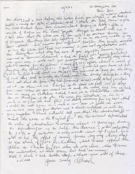 Letter from Charles Schwerkolt to Mary Schwerkolt re sale of property to the City of Nunawading.