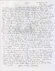 Letter from Charles Schwerkolt to Mary Schwerkolt re sale of property to the City of Nunawading.