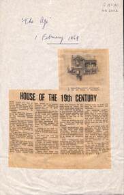 Article, House of the 19th Century, 1969