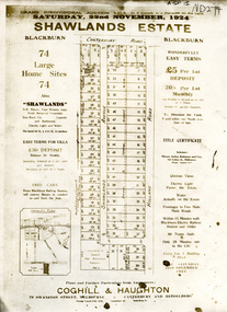Document, Shawlands Estate, 22/11/1924 12:00:00 AM